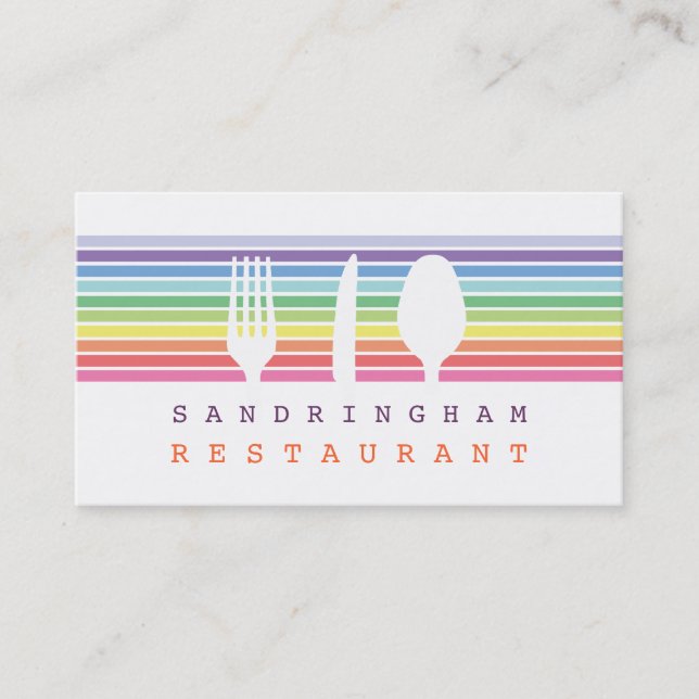 Hospitality Restaurant Cafe Chef Business Card (Front)