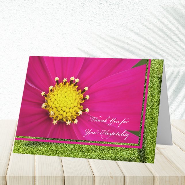 Hospitality Thank You Card - Pink Cosmos Thank You (Creator Uploaded)