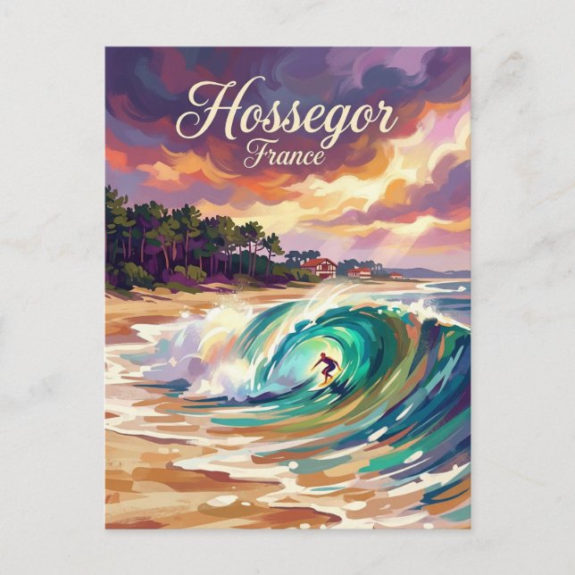 Hossegor France Postcard (Front)