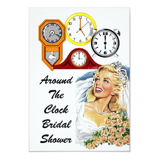 Around The Clock Shower Invitations 2