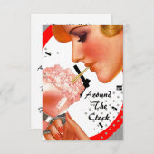 Host Around The Clock Bridal Shower Invitations (Front/Back)