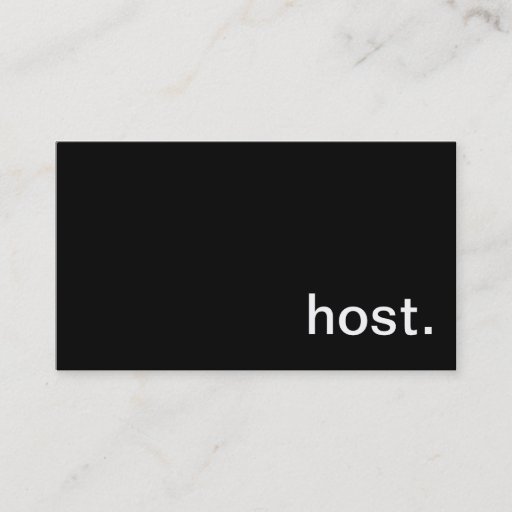 Customizable Host Business Card