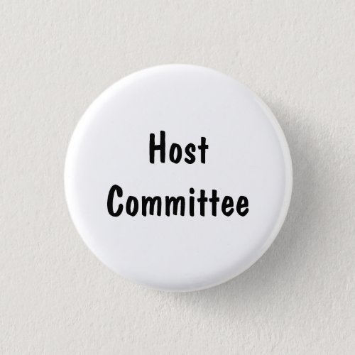 Host Committee Pinback Button