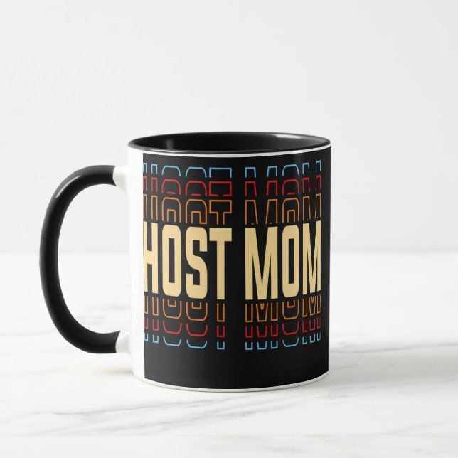 Host Mom Job Title Vintage  Mug (Left)