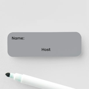 Host Reusable Dry Erase Name Tag Magnetic