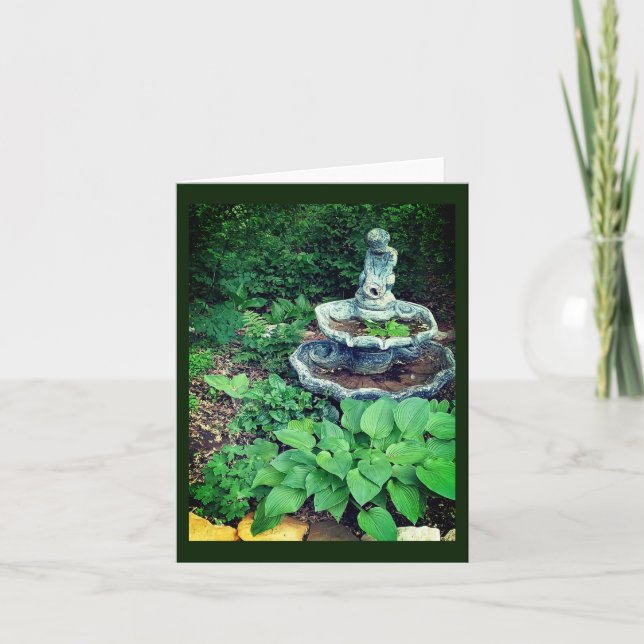 Hosta Garden Letterpress Thank You Card (Front)