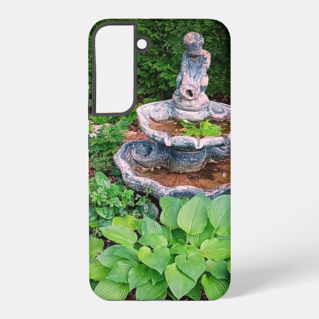 Hosta garden statue  samsung galaxy case (Back)