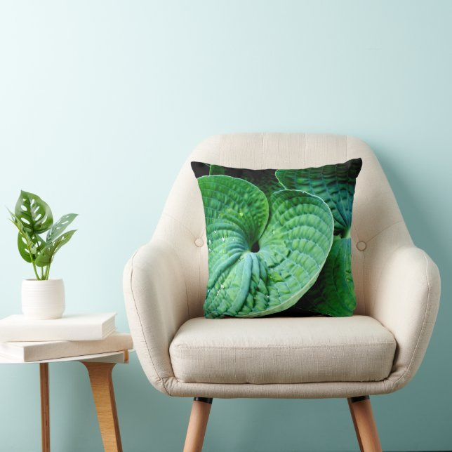 Hosta Heart Throw Pillow (Chair)