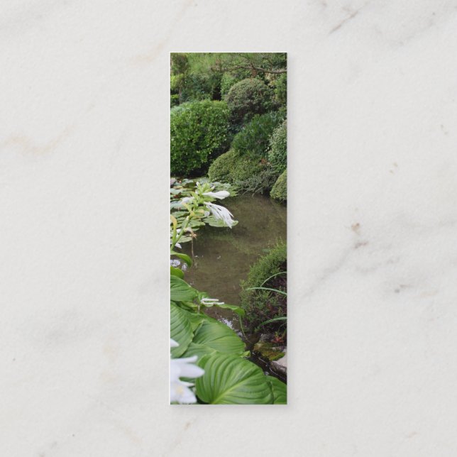 Hosta in a Zen Garden Mini Business Card (Back)