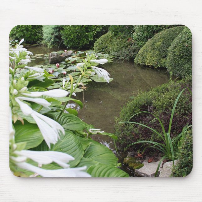 Hosta in a Zen Garden Mousepad (Front)