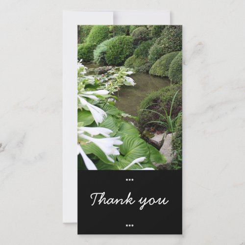 Hosta in a Zen Garden Thank You Photo Card