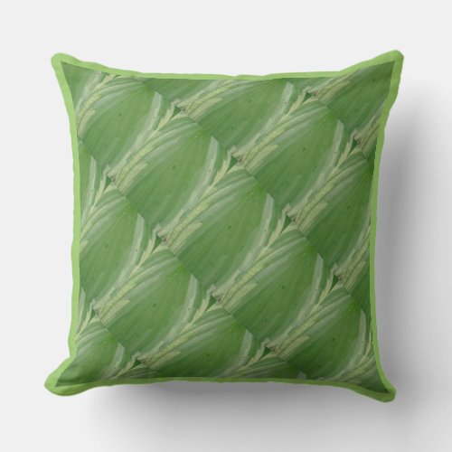 hosta leaf almost solid green pillow