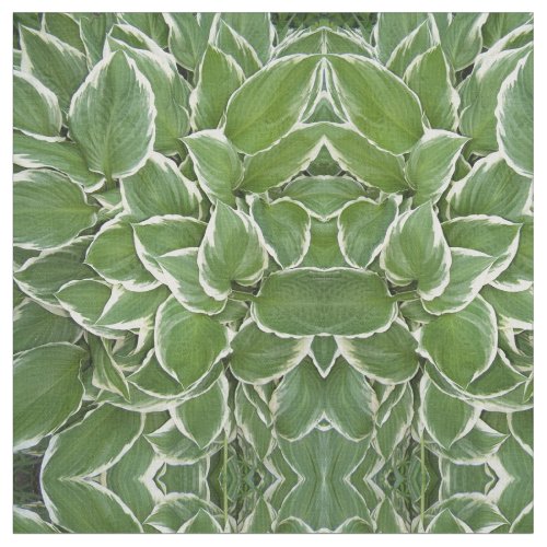 Hosta Leaves Mirrored Image Fabric