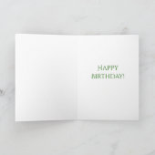 Hosta Leaves with Raindrops Birthday Card (Inside)