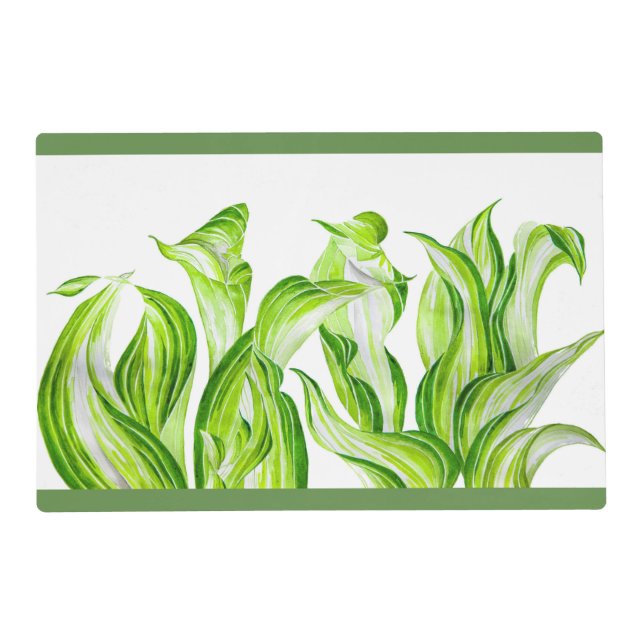 'Hosta with the Mosta' on a Laminated Placemat (Front)