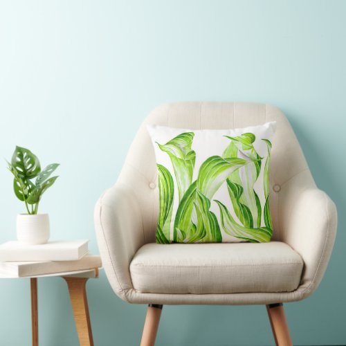 Hosta with the Mosta on a Throw Pillow