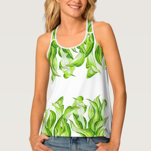 Hosta with the Mosta on a Womens Tank Top