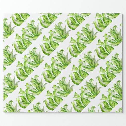 Hosta with the Mosta on a Wrapping Paper