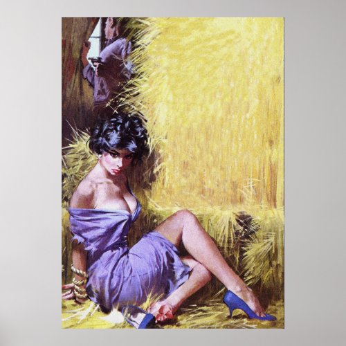 Hostage Of Love Vintage Pulp Magazine Cover art