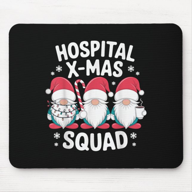 Hostal Xmas Squad Nurse Christmas Hostal Nursing N Mouse Pad (Front)