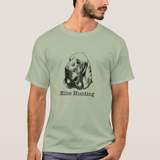 Hostel's Elite Hunting logo (type print) T-Shirt (Front)