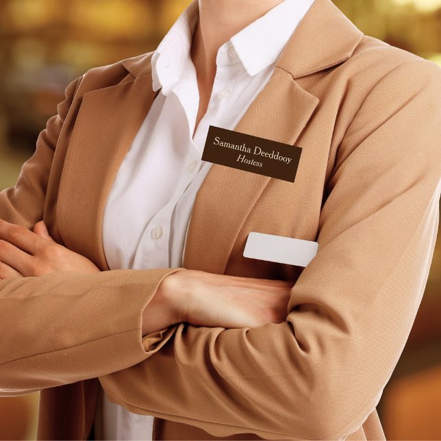 Hostess Brown Name Tag (Creator Uploaded)