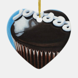 Hostess cupcake ceramic ornament