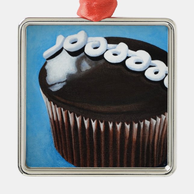Hostess cupcake metal ornament (Front)