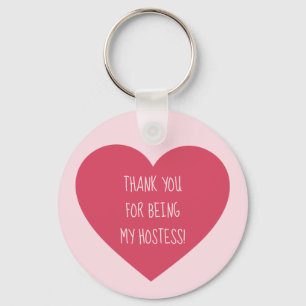 Hostess favor thank you keychain