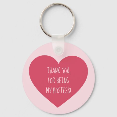 Hostess favor thank you keychain