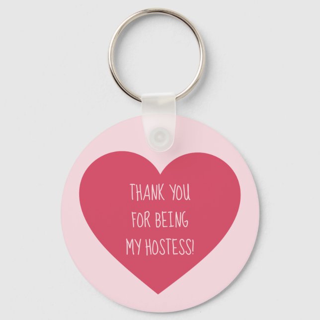 Hostess favor thank you keychain (Front)