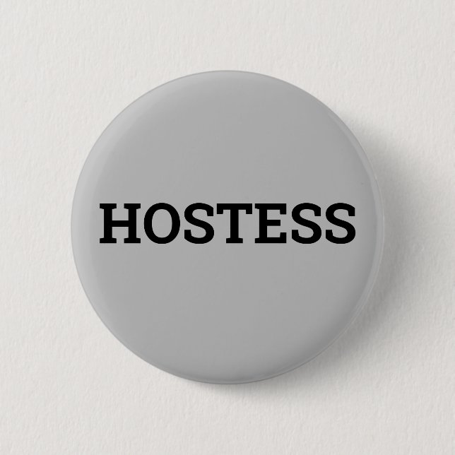 Hostess Minimalist Bridal shower Gifts Weddings Bu Button (Front)