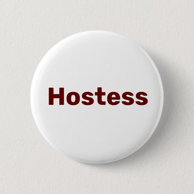 Hostess Minimalist Bridal shower Party Weddings Button (Front)