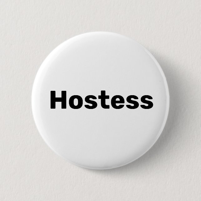 Hostess Minimalist Bridal shower Party Weddings Button (Front)
