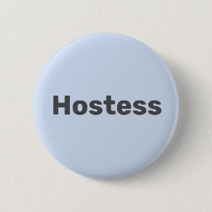 Hostess Minimalist Bridal shower Party Weddings Button
