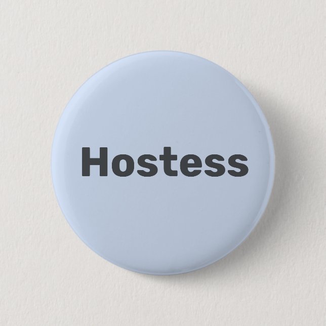 Hostess Minimalist Bridal shower Party Weddings Button (Front)