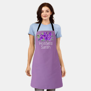 Hostess Purple Cute Bridal shower Party Weddings Apron