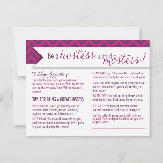 Hostess Scratcher Card with Envelope - FACEBOOK (Back)