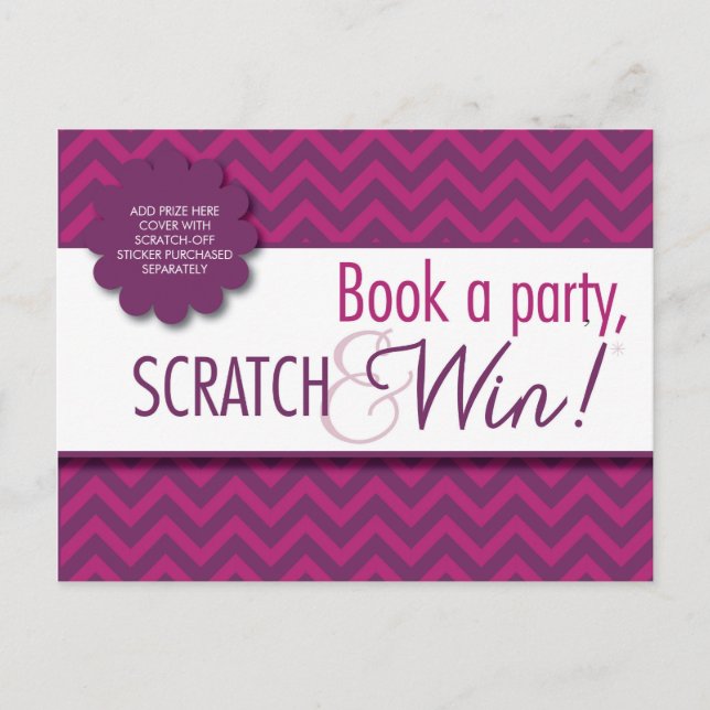 Hostess Scratcher/Instructions Postcard - FACEBOOK (Front)