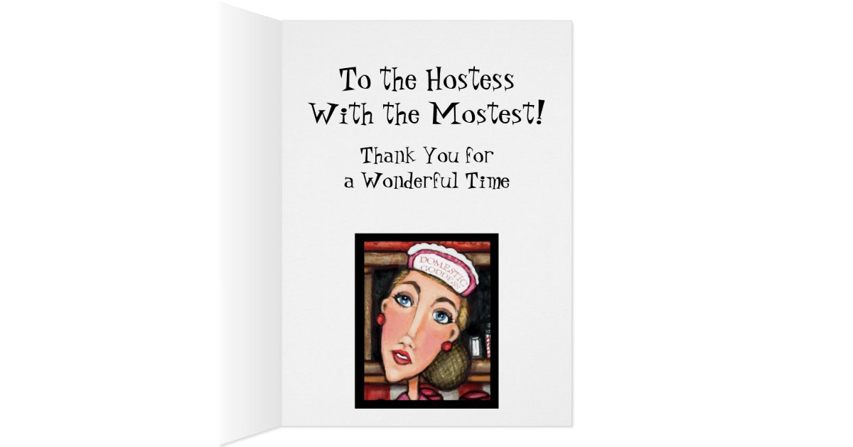 Unique 88 Thank You Hostess Card