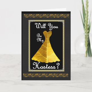 Hostess Wedding Invitation - GOLD Gown