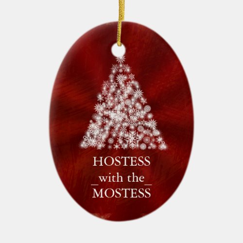 Hostess with the Mostess Christmas Chalkboard Ceramic Ornament