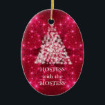 Hostess with the Mostess Christmas Chalkboard Ceramic Ornament<br><div class="desc">personalize on the back with the your family's name... </div>