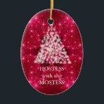 Hostess with the Mostess Christmas Chalkboard Ceramic Ornament<br><div class="desc">personalize on the back with the your family's name... </div>