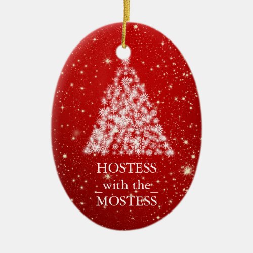 Hostess with the Mostess Christmas Xmas Ceramic Ornament