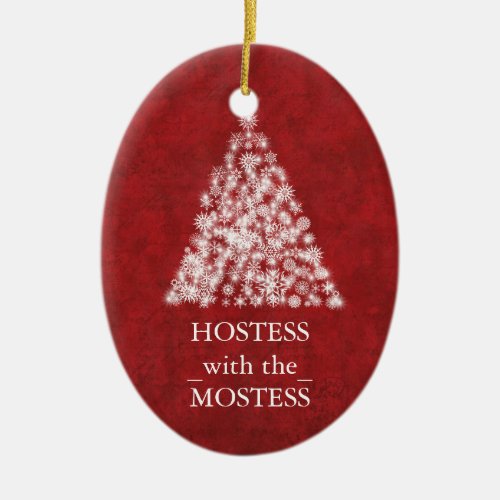 Hostess with the Mostess Christmas Xmas Ceramic Ornament