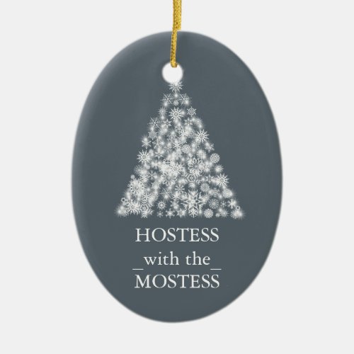 Hostess with the Mostess Christmas Xmas Ceramic Ornament