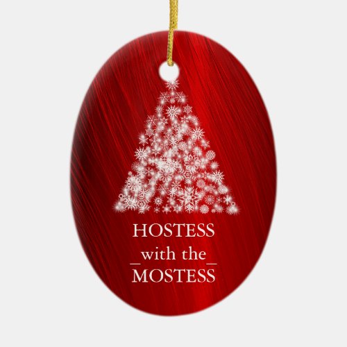 Hostess with the Mostess Christmas Xmas Ceramic Ornament