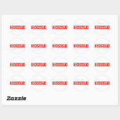 Hostile Stamp Classic Round Sticker (Sheet)