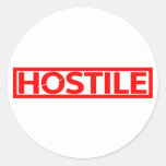 Hostile Stamp Classic Round Sticker